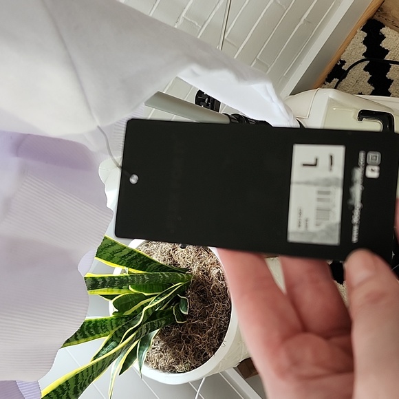 90 degree Women's White Hoodie, large - Picture 2 of 5